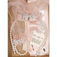 -Butık 4'lü Bride To Be Set, Bekarlığa Veda Set, Taç ve Bileklik Seti