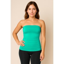 Merlot Straplez Örme Basic Kadın Atlet