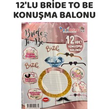 12'li Bride To Be Konuşma Balonu, Bekarlığa Veda Partisi Konuşma Çubuğu Parti Seti Türkçe Yazı