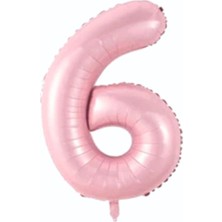 Folyo Balon Rakam Helyum Uyumlu 76  cm Pembe Renk