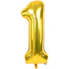 Folyo Balon Rakam Helyum Uyumlu 100 cm Gold Renk
