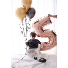Folyo Balon Rakam Helyum Uyumlu 100 cm Rosegold Renk