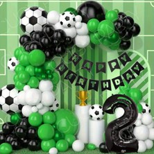 Futbol Konseptli Yaş Seçenekli Erkek Çocuk Doğum Günü Özel Gün Parti Kutlama Seti