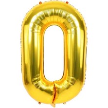 Folyo Balon Rakam Helyum Uyumlu 100 cm Gold Renk