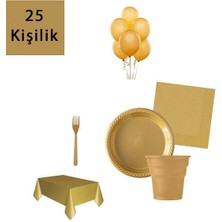 25 Kişilik Doğum Günü Partisi Tbaka Bardak Kombin Set