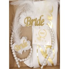 -Butık 4'lü Bride To Be Set, Bekarlığa Veda Set, Taç ve Bileklik Seti