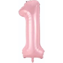 Folyo Balon Rakam Helyum Uyumlu 76  cm Pembe Renk