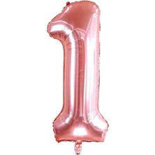 Folyo Balon Rakam Helyum Uyumlu 100 cm Rosegold Renk