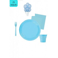 25 Kişilik Doğum Günü Partisi Tbaka Bardak Kombin Set