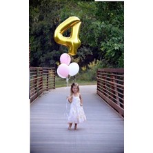 Folyo Balon Rakam Helyum Uyumlu 100 cm Gold Renk