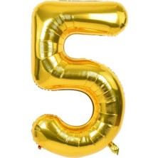 Folyo Balon Rakam Helyum Uyumlu 100 cm Gold Renk