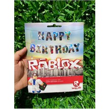 Roblox Temalı Happy Birthday Banner Yazı