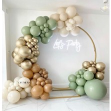 Parti Setim^^ Gold Krom* Küf Yeşili* Karamel* Deniz Kumu 100'LÜ Balon Seti
