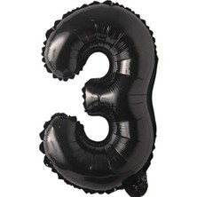 40'' 100 cm Siyah 3 Yaş Folyo Balon