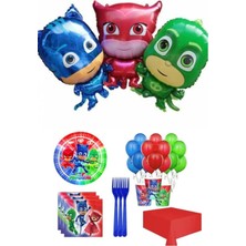 Çizgi Film Karakteri 8 Kişilik Tabak, Bardak, Çatal, Balon Parti Seti