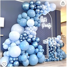 Parti Setim^^ Mavi Krom* Derin Okyanus* Macaron Mavi 100'LÜ Balon Seti