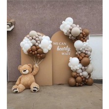 Parti Setim^^ Karamel* Deniz Kumu* Beyaz 100'LÜ Balon Zincir Seti