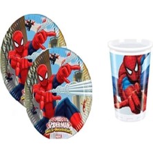 Örümcek Adam Spiderman Tabak Bardak Doğum Günü Seti 8 Li