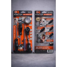 Kinetex 6 Parça Tornavida Seti + Kontrol Kalemi + Izole Bant 6in1 Çok Amaçlı Elektrikçi Seti