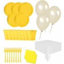 Sarı Doğum Günü Parti Seti 25 Kişilik