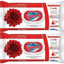 Bingo Clean Yüzey Temizlik Havlusu 96 Yaprak Sevilen Kokular Lovely - Gül (2 Li Set) 192 Yaprak