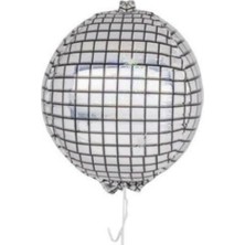 Gümüş Disko Topu Folyo Balon