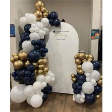 Gece Mavisi-Krom Gold Balon Zincir Seti