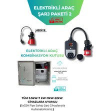 Nuvion Elektrikli Araç Şarj Istasyonu ve Büyük Boy 22KW-SCHNEIDER Sigortalı & Prizli Şarj Kombinasyon Pano