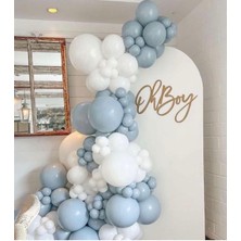 Fırtına Mavisi Beyaz 80LI Balon Seti