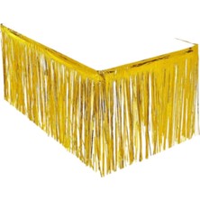 Gold Püsküllü Metalize Masa Eteği