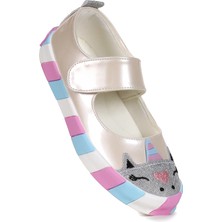 Kiko Kids  Gilan Cırtlı Kız Çocuk Babet Ayakkabı