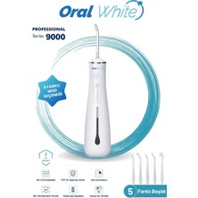 Oral White Professional Series 9000 Şarjlı Ağız Duşu 5 Başlıklı