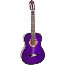 3/4 Boy Klasik Gitar Mor 11-13 Yaş Için Kılıf ve Pena Seti