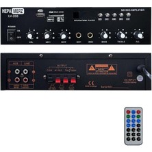 Yüksek Güçlü 200W Çift Çıkışlı Mixer Amfi, Bluetooth ve USB Bağlantısı