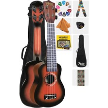 Sunburs Efektli Maun Concert Ukulele Full Set, Müzik Tutkunları Için