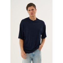 Alexander Gardi Yumuşak Dokulu Bisiklet Yaka Oversize T-Shirt