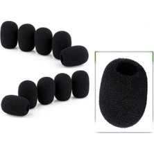 Yaka Mikrofonu Sünger 10'lu Set, Interphone Intercom Uyumlu