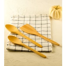 Şimşir Ağacı El Yapımı 3 Parça Kaşık Spatula Seti