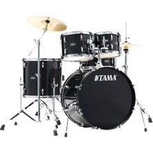 Tama ST58H6C-BNS Stagestar Black Night Sparkle 5 Parça (18B/10T/12T/14F/14S) Zilli ve Aksamlı Akustik Davul Seti