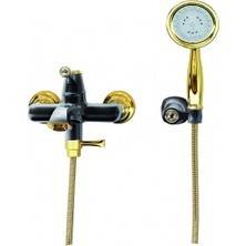 Creavit Elegant Banyo Armatürü Siyah Altın