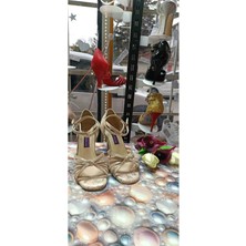 Lo Mejor Shoes Aurelia Şampanya Deri-Saten,tango Dans ve Salon Ayakkabısı 8,5 cm 13