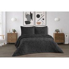 D'niss Home Kalp Desenli 3 Parça Çift Kişilik Yatak Örtüsü