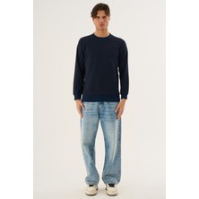 Bisiklet Yaka Basic Sweatshirt