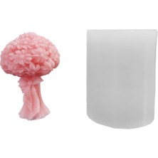 Tahtakale Toptancı Silikon 3D Kurdeleli Çiçek Buketi Mum Kalıbı