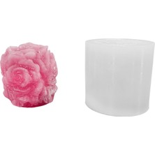 Tahtakale Toptancı Silikon 3D Silindir Gül Buketi Mum Kalıbı