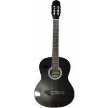 4/4 Sap Ayarlı Klasik Gitar Seti Siyah, Gitar Kılıfı ve Pena ile