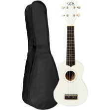 UK21 Wh Soprano Kılıflı Ukulele, Renkli ve Hafif, Pratik Taşıma Kolaylığı