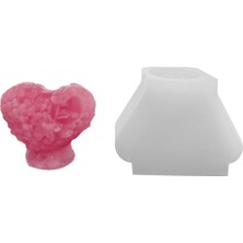Tahtakale Toptancı Silikon 3D Ayaklı Pıtırcıklı Love Yazılı Kalp Mum Kalıbı