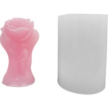 Tahtakale Toptancı Silikon 3D Gül Içinde Çift Figürlü Mum Kalıbı