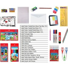 Sahra Okul Kırtasiye Seti Lüks Set 1.sınıf 25 Li, Boyalar Faber Castell
